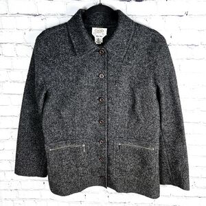 TALBOTS | alpaca wool blend button up jacket